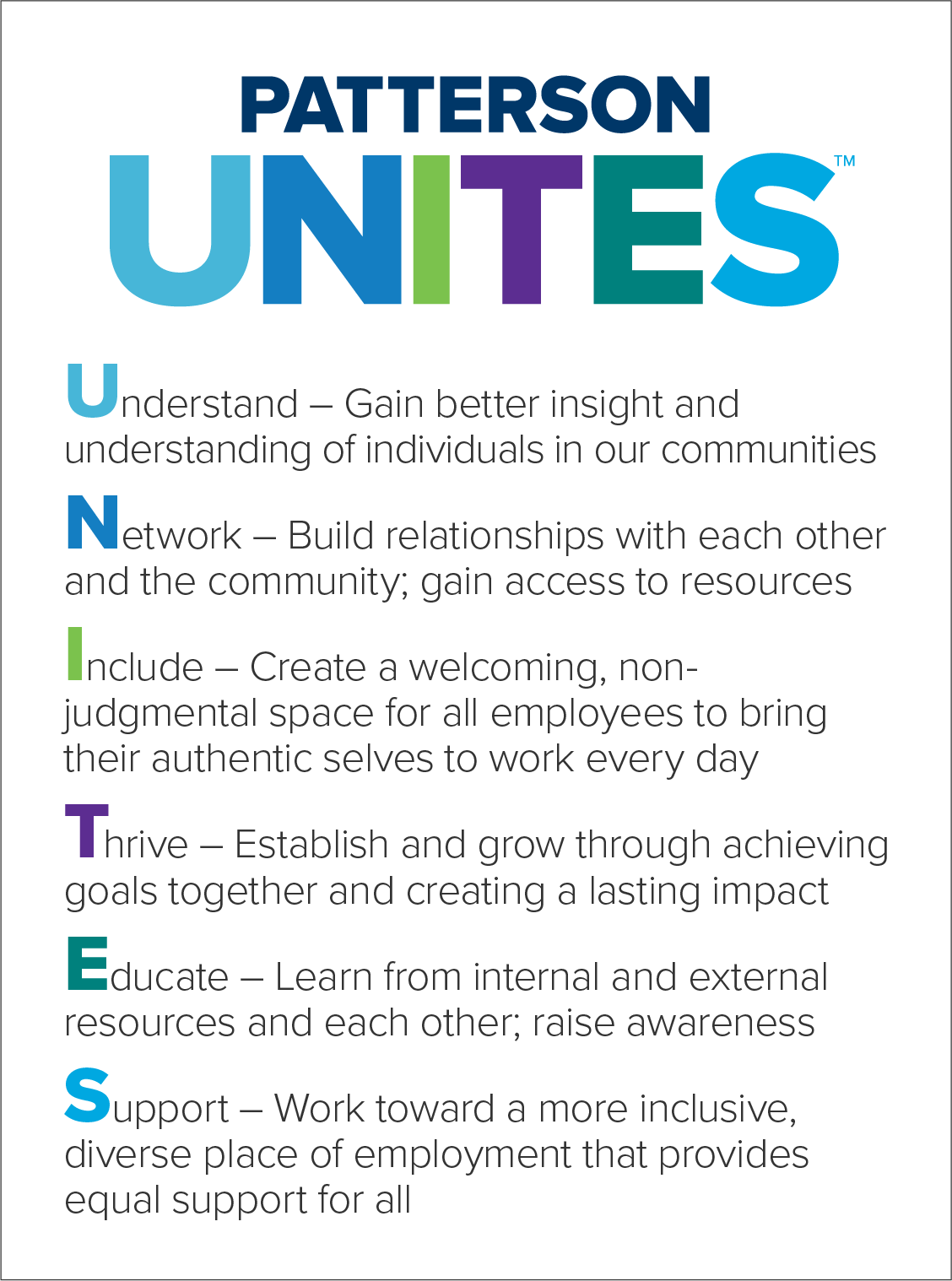 Patterson UNITES acronym