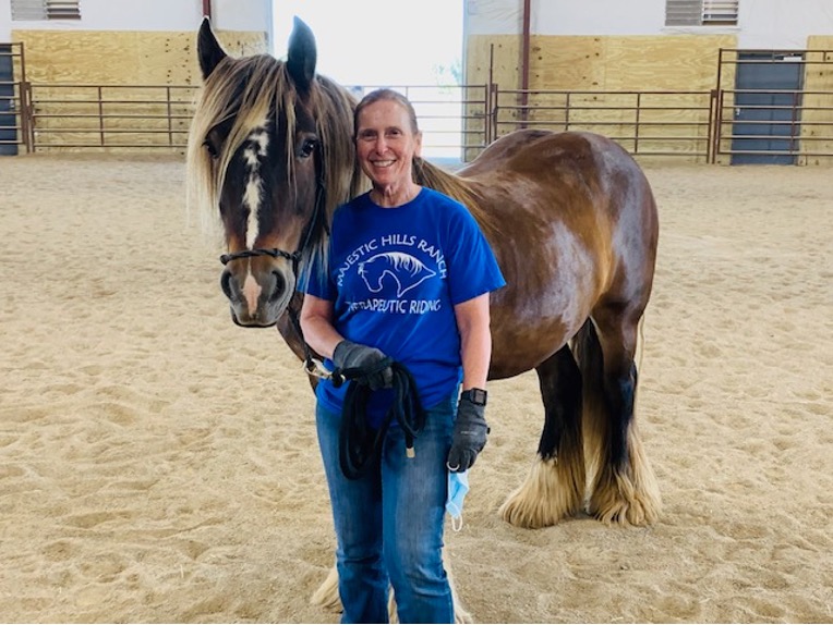 A Patterson Companies volunteer at Majestic Hills Ranch